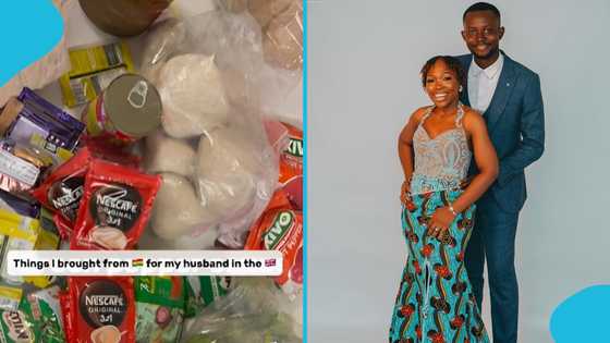 Ghanaian lady abroad shows items she took from Ghana to UK for her husband in video, peeps react