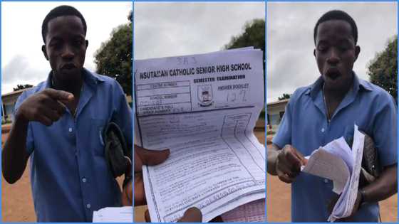 SHS student fumes as he gets 12 per cent in Maths exam, blames teacher in viral video, peeps stunned