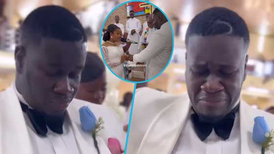 Ohene Kofi Emmanuel: Manuel Photography founder cries at his wedding, video emerges