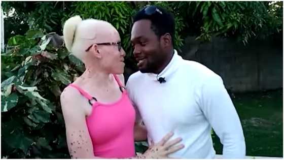 After overcoming rejection, young lady with unique skin colour finally found love