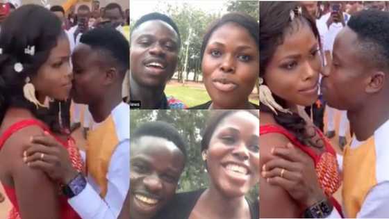 Thank you for making us popular - Groom whose bride refused to kiss him at their wedding in viral video speaks