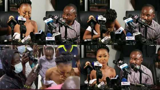 Emotional video drops as Akuapem Poloo breaks down in tears as she addresses the media at a press conference