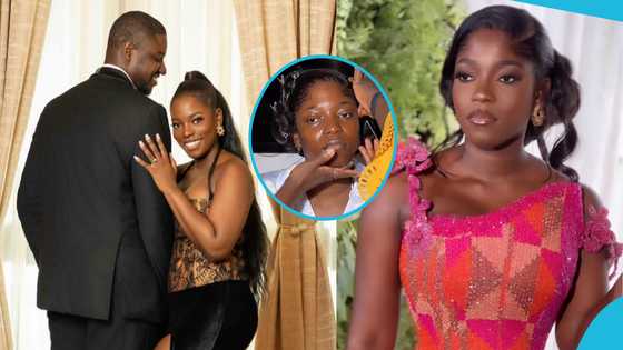 Ghanaian bride glows naturally as she slays in mild makeup and corseted kente gown for her wedding