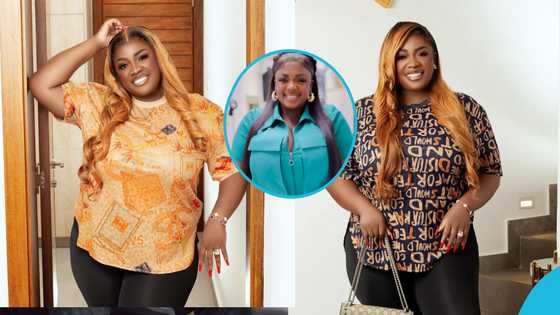 Tracey Boakye makes a bold fashion statement as she slays in stylish top and skorts styled with a Chanel bag