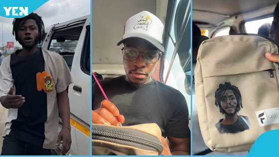 Ghanaian mate rejoices as passenger quickly draws him in trotro, video