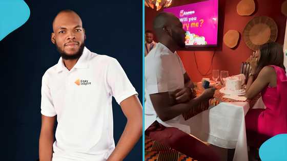 Ghanaian man turns girlfriend’s birthday into surprise marriage proposal, video evokes joy
