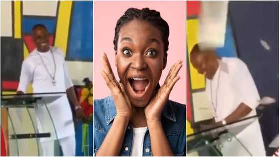 Pastor turns to goalkeeper as church members stone him with cash on his birthday