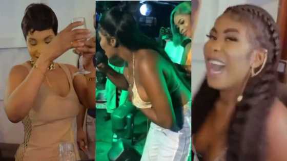 Yaa Jackson 'chills' with Benedicta Gafah after giving free show at Djwobeti's b'day jam; video pops up