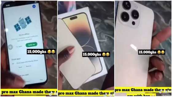 Ghanaian man sparks reactions after showing fake iPhone 14 pro max someone bought for ₵‎15,000