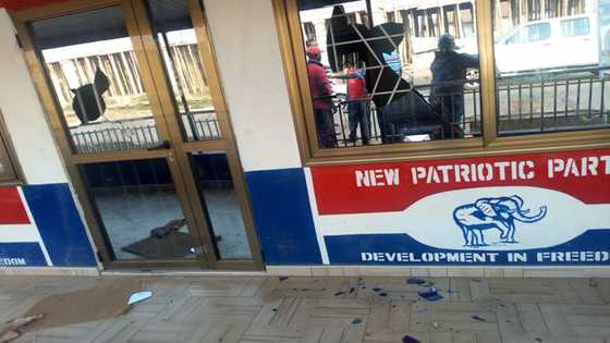 7 grabbed by cops in Salaga as youth burn down NPP office over regional capital