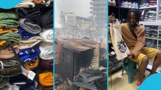 Ghanaian man flaunts Kantamanto store before fire outbreak: "I lost everything"