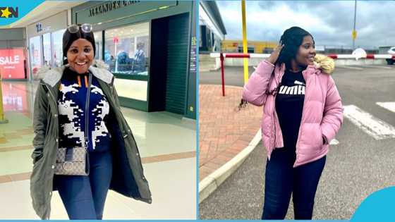 Ghanaian nurse rejoices as she leaves her post, relocates to the UK to be a carer, flaunts her transformation