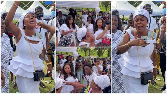 Afia Schwar lands hot slap on man's face for trying to pick money showered at her father's funeral, video drops