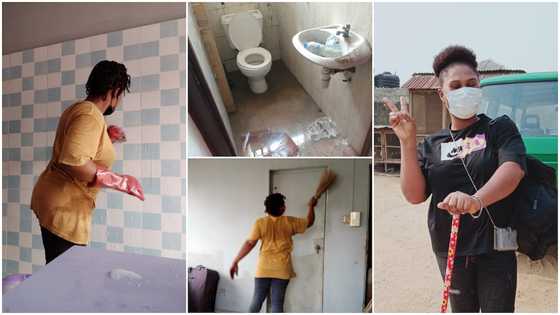 Lady who was sacked from her job starts own cleaning business; starts making it