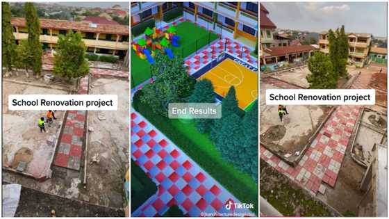 A TikToker shares video of stunning transformation of a school in Ghana