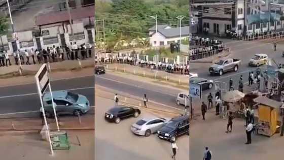 One logologo line: Video of level 100's forming long queue at UPSA's gate drops