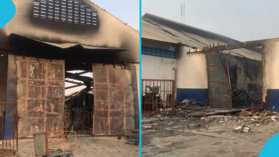 Fire guts large warehouse in Tema Industrial Area, firefighter seriously injured