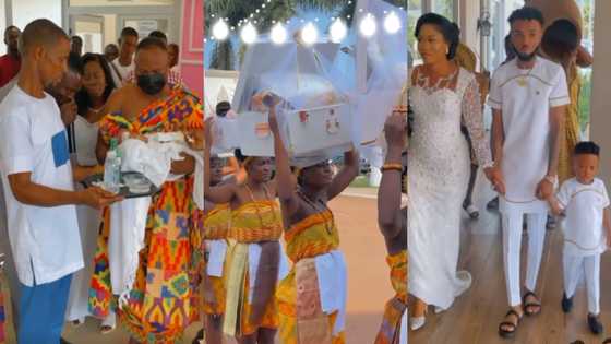 First video pops up as 'rich kid' Davido Gh marries baby mama in beautiful traditional wedding