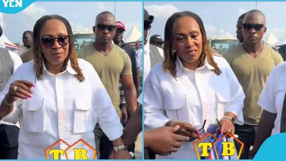 Hawa Koomson makes first public appearance after Ablekuma North re-run, limps in video