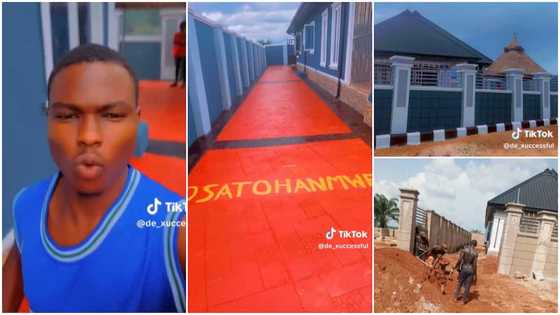 Young man builds mansion, interlocks compound, installs expensive shower glass, video inspires hope