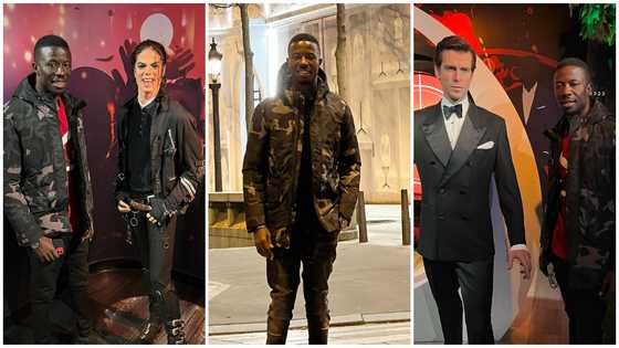 Kwaku Manu confuses fans as he poses with Michael Jackson, other top stars in photos in France