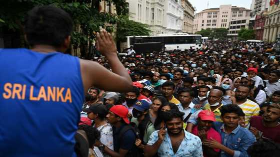 Sri Lanka president flees his country on a military aircraft