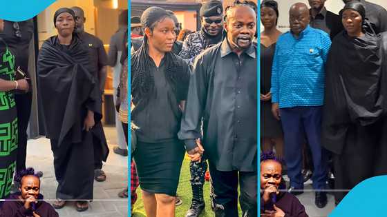 Daddy Lumba's second wife Odo Broni gets emotional as she and her family visit Akufo-Addo's house, video