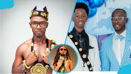 Okyeame Kwame faces heavy backlash for saying that he wants his son Sir Kwame Bota to be like Wanlov