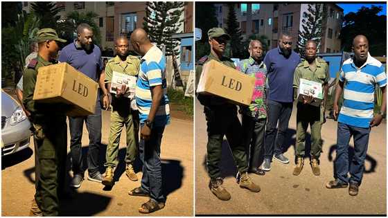 John Dumelo donates streetlights to the University of Ghana to be fixed on Evandy and Bani hostel stretch
