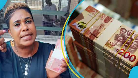 Ghanaian lady claims to find mixed denominations in bulk withdrawal, informs many to be careful