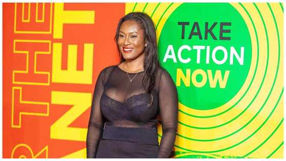 Global Citizen Festival: Tracy Sarkcess shows cleavage in a revealing outfit on the red carpet