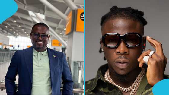 Stonebwoy congratulates Abeiku Santana after he was appointed Deputy CEO