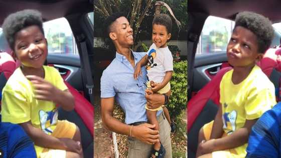 We are golden boys - Video of KiDi's son's cute reaction after hearing his name on dad's song warms hearts