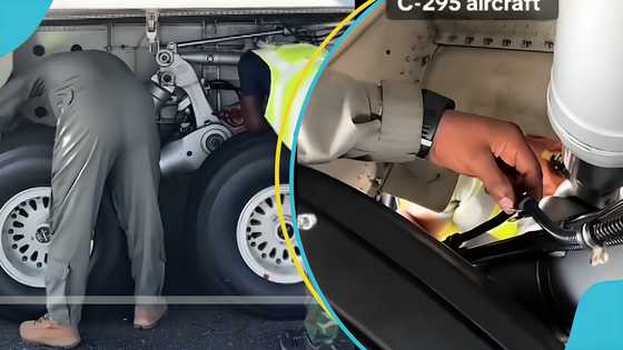 Ghanaians react to aviation engineers carrying out maintenance on military aircraft