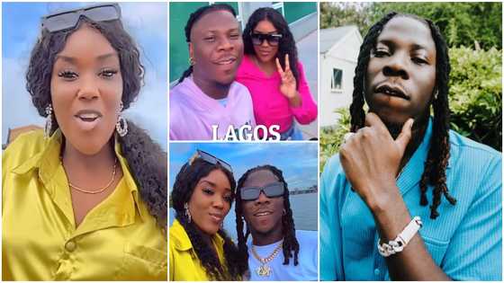 Stonebwoy and his wife Louisa show off romantic moments in videos, fans gush: "True love"