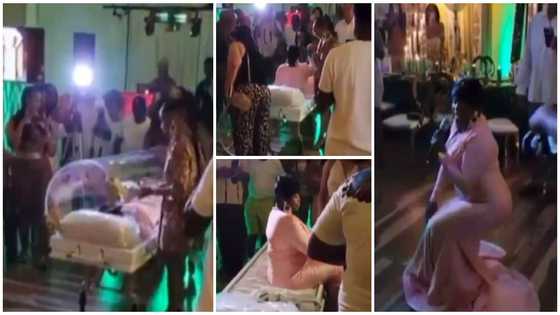 Lady makes entrance in casket to venue for her 50th birthday party in video