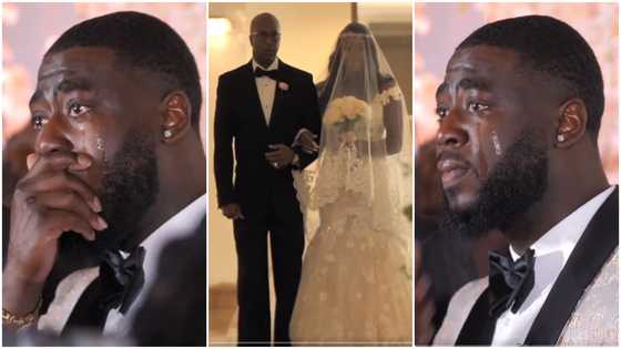 Groom disgraces himself, weeps as bride walks down the aisle; emotional video stirs reactions