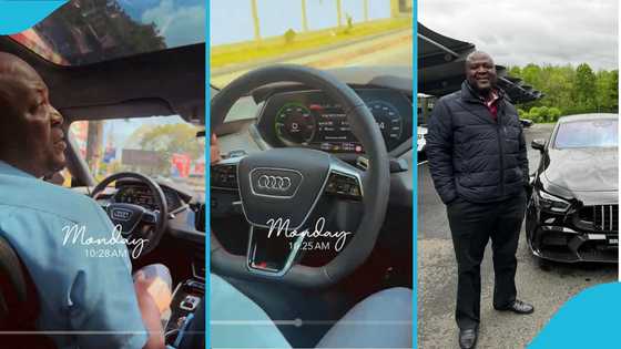 Ibrahim Mahama cruises in luxurious new Audi, drives it on a dusty road