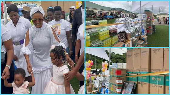 Beautiful videos drop as McBrown donates fridges, air-cons, TV to Bekwai Hospital, fans react