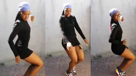 Pretty lady proves dance skill as she rolls her waist, makes quick leg moves, video sparks reactions