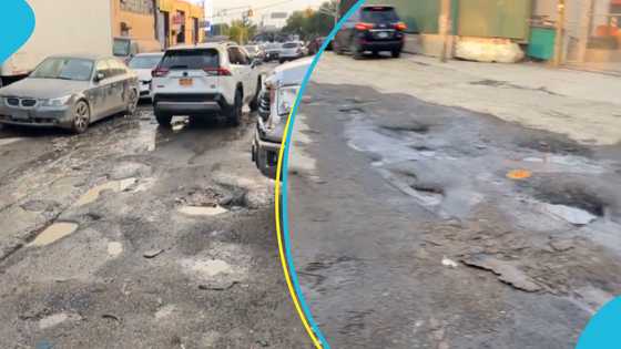 Ghanaian man in disbelief after seeing potholes on US road, video of his reaction goes viral: "It's like I'm in Ghana"