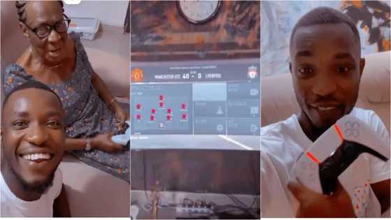 Teacher Kwadwo trounces grandma 40-0 in PS5 game; old lady says she didn't train before the match