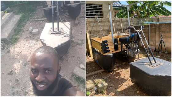 Frank Darko: Ghanaian man creates floating aboboya to transport people and goods safely