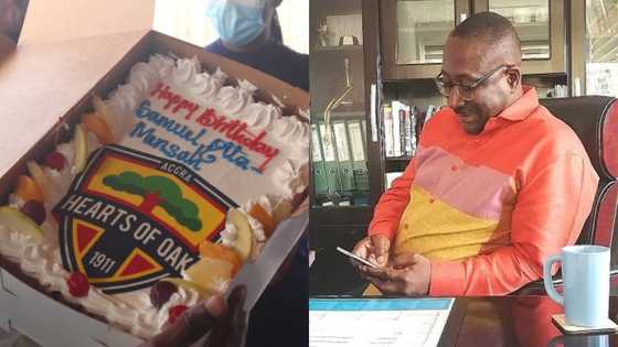 Hearts of Oak presents customized birthday cake to Citi's Sammens on his birthday