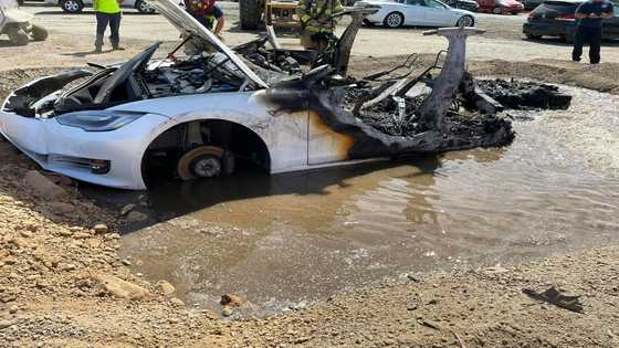 California firefighters ended up using a water-filled pit to douse the stubborn flames in a Tesla's battery compartment earlier this month, typifying the distinct difficulties in battling electric vehicle blazes. 