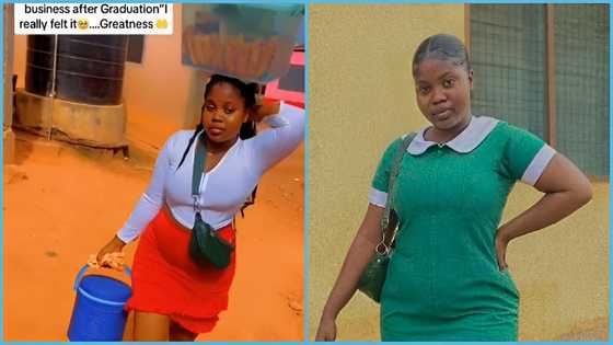 Ghanaian nurse rejoices as she announces she is now a street hawker, video of her selling pops up