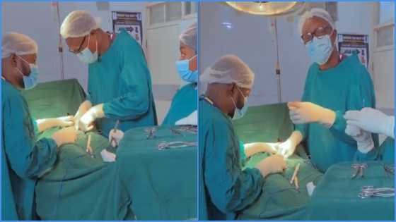 Ghanaian doctor jams to Akwaboah's hit song during surgery, trending TikTok video stuns many