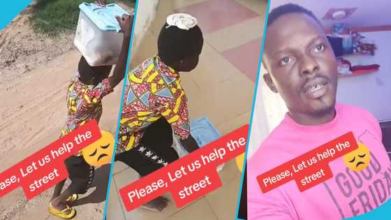 Ghanaian man gets emotional in TikTok video after young street hawker asked for money to buy food: "He must be in school"