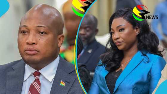 Okudzeto Ablakwa's gorgeous wife goes viral with her classy outfit and heavy makeup at the ministerial vetting