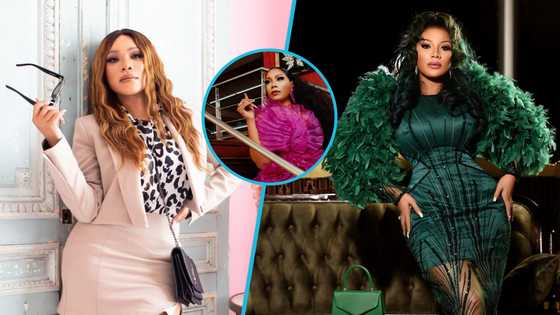 Ghanaian actress Zynnell Zuh looks gorgeous in pink outfit for her birthday photoshoot